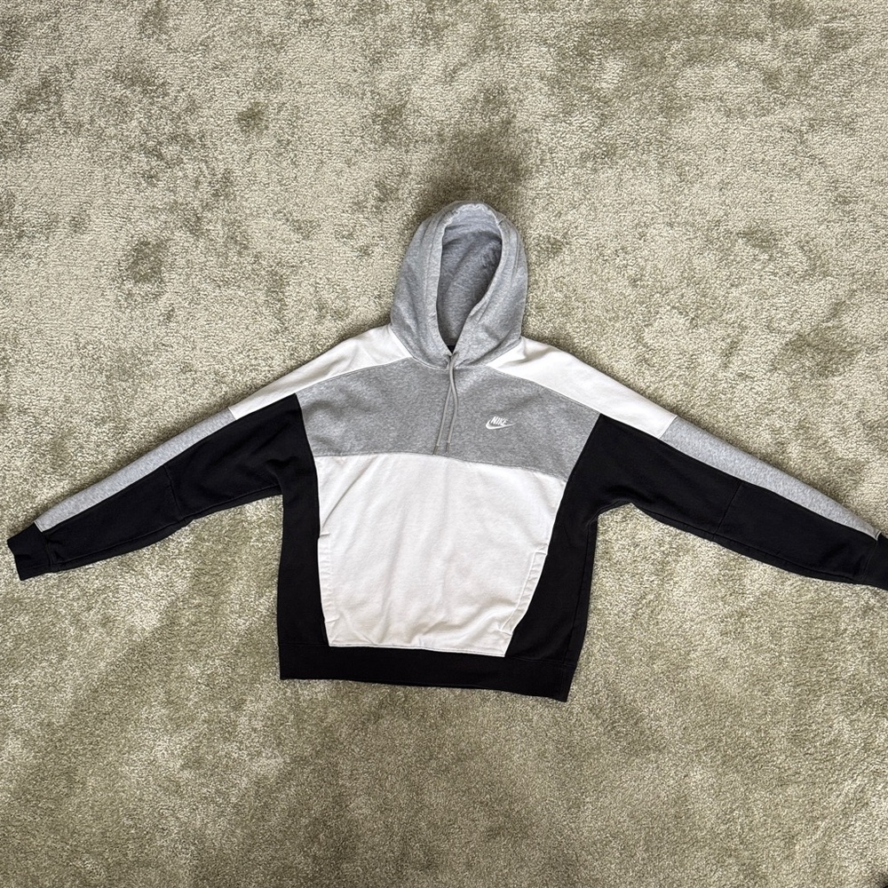 Nike Men's Tri-Tone Hoodie - Gray, White, Black